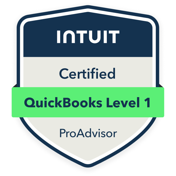 Intuit Certified QuickBooks Level 1 ProAdvisor